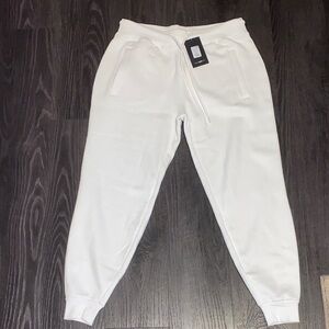 Fashion Nova Crisp White Joggers